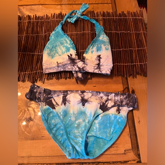 Lucky Brand Co Bathing Suits 2 Piece Bikini Sz L - Picture 5 of 10